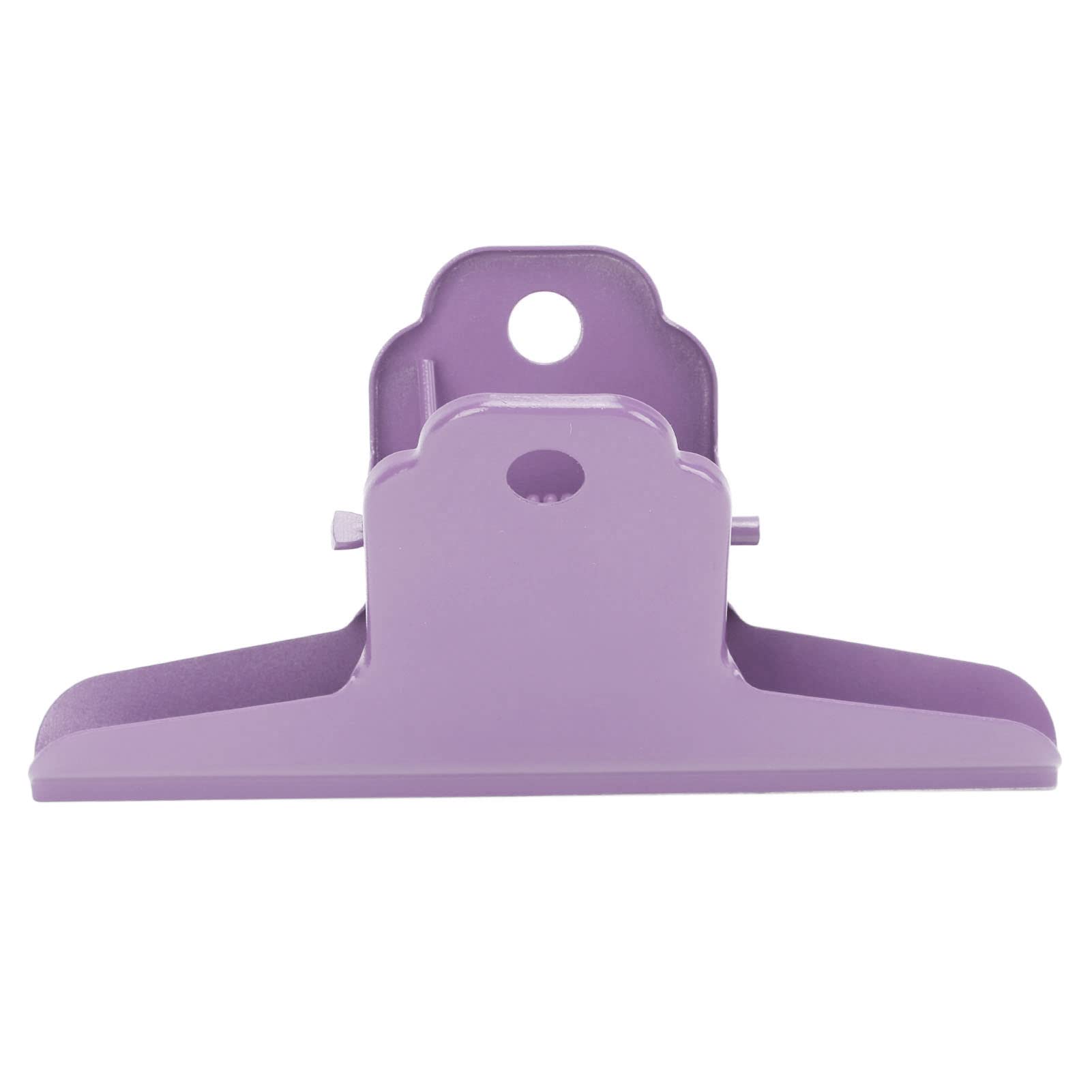 Metal Binder Clip, Large Size Bulldog Clips Hinge Clips File Paper Money Binder Clamps for Photos Maps Drawings(Purple)