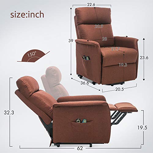 ERGOREAL Power Lift Chair Recliners for Elderly Heat&Massage Electric