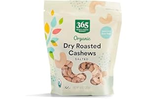 365 by Whole Foods Market, Organic Dry Roasted & Salted Cashews, 10 Ounce