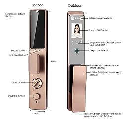 Smart 3D Face Recognition Door Lock Built in