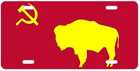 Metal License Plate Cover The Soviet Union Flag Aluminum License Plate 12" x 6"