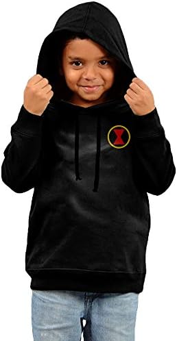 Black Widow Comic Logo Toddler Hooded Sweatshirt