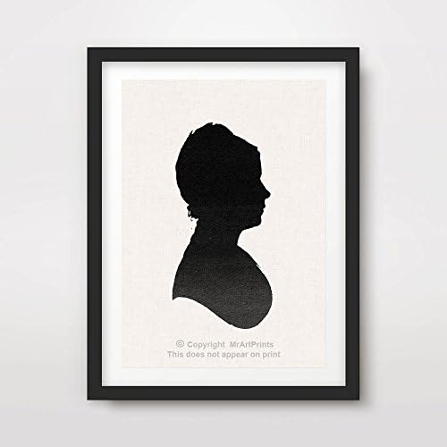 VICTORIAN SILHOUETTE CAMEO ART PRINT POSTER Vintage Portrait Black White Home Decor Interior Design Wall Picture A4 A3 A2 (10 Sizes)