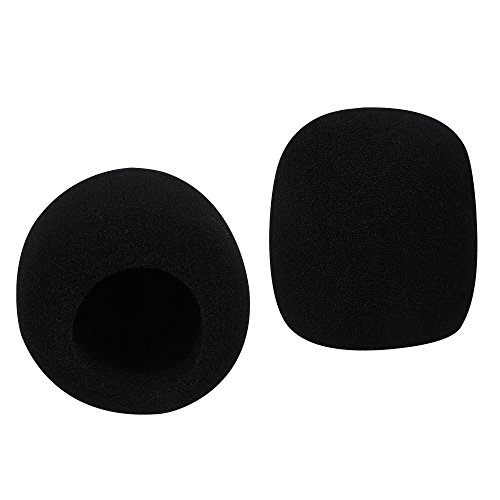 SimtysoÂ® Black Foam Windscreen for All Shure Ball Type Microphones Pack of 2