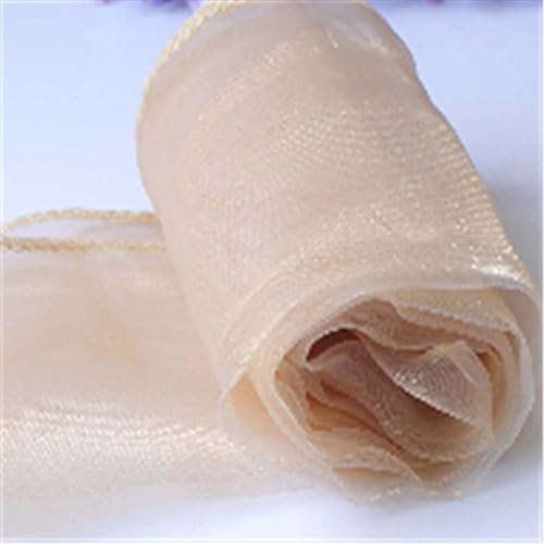 LingStar Premium Quality 30x275cm Sheer Organza Table Runner Wedding Party Home Decoration Light Gold 1 pcs