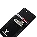 Monca Phone Wallet Stick on, Phone Card Holder for Back of Phone Stick On Sticky Adhesive Attachment iPhone Wallet & iPhone Credit Card Holder (Black)