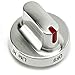 DG64-00347B Dial Range Knobs Replacements for Samsung Stove Knob Replacement Range Oven,Stainless Steel Dial Knob Replacement Part