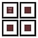 Craig Frames 1WB3BK 9 by 9-Inch Black Picture Frame, White Mat with 5 by 5-Inch Opening, 4-Piece Set