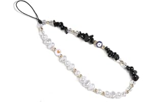 SKIRIFLA Evil Eye Phone Charm Strap Cell Phone Lanyard Phone Charms Strap Beaded Phone Charms Evil Eye Phone Lanyard Crystal Phone Strap Evil Eye Phone Chain Preppy Phone Charm Kawaii Phone Keychain