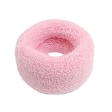 Rosallini Headdressing Pink Elastic Terry Ponytail Holder Hairband 1.6' Width