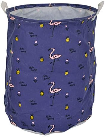 GZQNAN® Large Storage Bin-Cotton Storage Basket-Round Gift Basket with Handles for Toys,Laundry,Baby Nursery (Purple Cactus)
