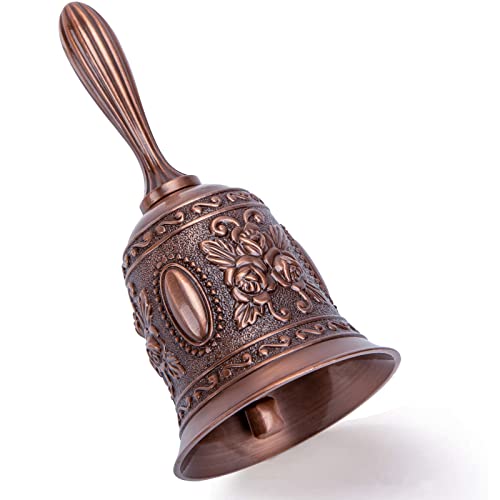 DomeStar Metal Hand Bell - Engraved Wedding, School, Christmas, Alarm and Bedridden Bell