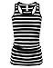 JJ Perfection Women's Casual Essential Striped & Solid Racerback Tank Top