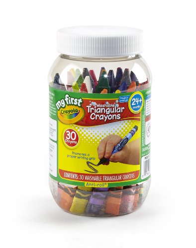 Crayola My First Triangular Crayons in Storage Container Pack of 30 (81-1330)