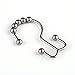 COSFY Shower Curtain Hooks Rings, Rust-Resistant Metal Double Glide Shower Hooks for Bathroom, Modern Decorative Design Shower Rods Curtains - Nickel