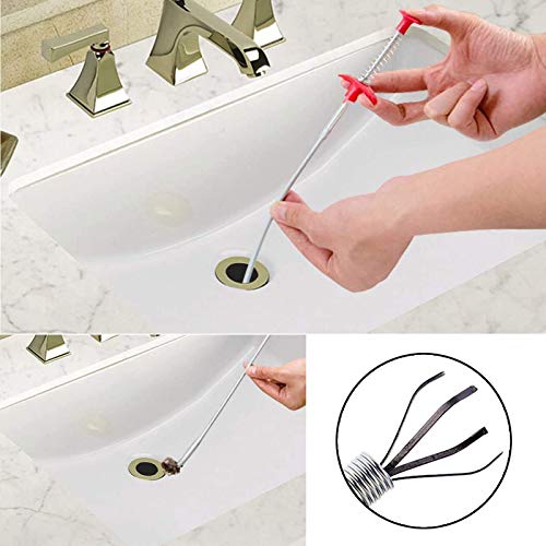 Drain Clog Remover Tool,Shower Drain Catcher 7 Pack Drain Hair Clog Remover Tool for sewer, toilet, kitchen, Sinks Tubs and Showers,Tube Drain Cleaning