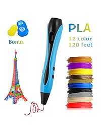 Me Suger   Bolígrafo 3D para modelos, manualidades, manualidades, manualidades, manualidades, manualidades, para niños y adultos, con 18 colores, 0.069 in, color azul