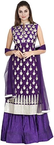 Salwar Suits for Women (Manmandir Net Top with Ghagra Salwar Kameez Readymade)