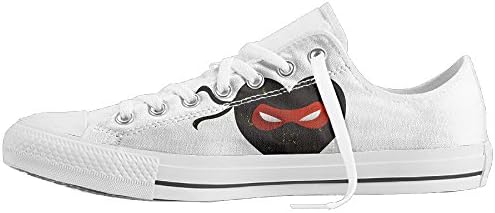 PerfectA Ninja Illustration Cartoon Design Classic Canvas Sneakers Shoes Lace Up Unisex Low Top