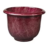 Novelty Round Moonstone Planter, 12-Inch, Red