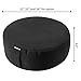 REEHUT Zafu Yoga Meditation Cushion, Round Meditation Pillow Filled with Buckwheat, Zippered Organic Cotton Cover, Machine Washable - 4 Colors and 3 Sizes (Black, 16