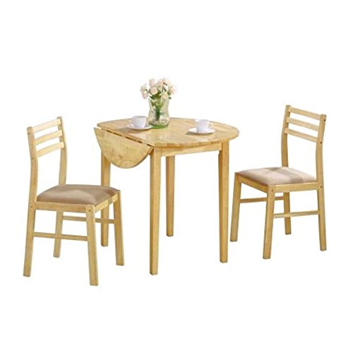 EFD Two Person Dining Set Small Wood Kitchen 3 pc Set One