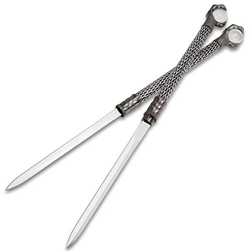 K EXCLUSIVE Raven Klaw Twin Hidden Sword Set - 3Cr13 Stainless Steel Blade, Aluminum Handles, Crystal Balls - Length 30 1/4" - Thumbnail 2