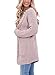 Dokotoo Womens Casual Cozy Long Sleeve Fall Open Front Tunic Knit Sweater Long Cardigan Pullover Coat With Pocket for Work Pink Large