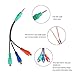 QUEENTI RCA Component Video Cable, 3.5mm Stereo Male to 3 RCA Female RGB Adapter CBF Signal Cable for Samsung, LG LED TV
