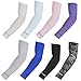 Kmool UV Protection Arm Sleeves for Men Women Golf Other Outdoor Sports 8 pairs