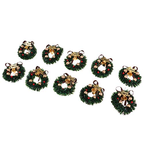 image for Prettyia 1/12 Dolls House Miniature Xmas Wreath Dollhouse Christmas Tr