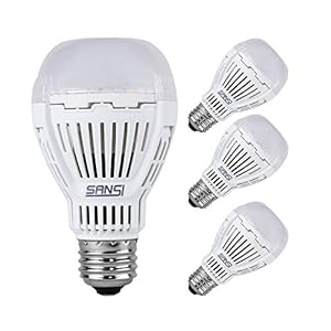 SANSI E27 Ledlamp, 13 W (vervangt 100 W gloeilamp), 1600 lumen, super heldere LED-lampen, niet dimbaar, 4-pack