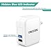ONSON iPhone Charger,4.8A 24W Dual USB Portable Travel Wall Charger Adapter with Foldable Plug+6FT Long Apple Lightning Cable Charging Cord for iPhone 7/7Plus/6S/6S Plus/6/5S/SE/5C,iPad Air/Mini/Pro