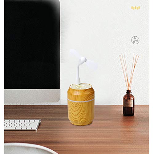 Alimao USB LED Ultrasonic Air Cans Humidifier Essential Aroma Oil Diffuser Atomi Khaki