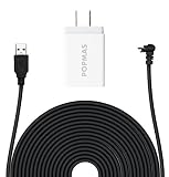 POPMAS Arlo Pro Weatherproof Charging Cable with Power Charger USB 2.0 Indoor/Outdoor High Low Temperature Resistant 20 Ft Extra Extension Cord and Charger Plug for Arlo Pro & Arlo Pro 2 Black