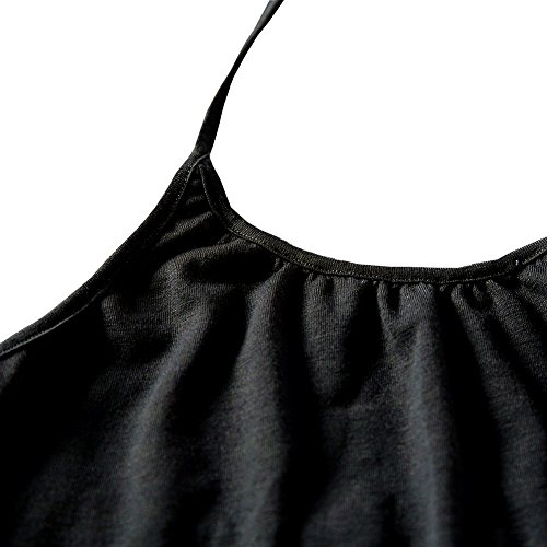 Chinatera Little Girls Kids Halter Romper Harem Pants One-Piece Jumpsuit Cotton (2-3Y, Black) - Thumbnail 3