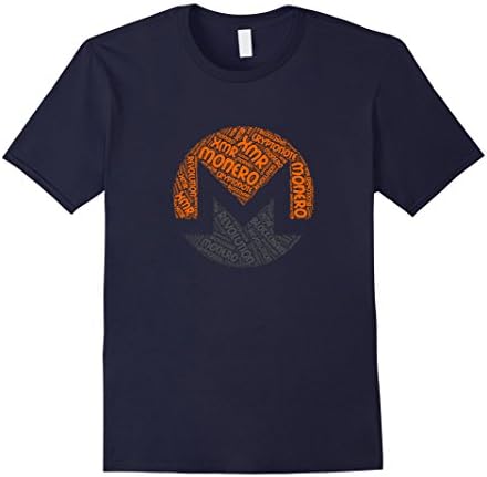 Men's Monero XMR Revolution Block Chain CryptoNote Word Shirt Large Navy