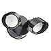 Lithonia Lighting OLF 2RH 4000K 120 BZ M4 Adjustable Twin Head Outdoor LED Security Flood Light, 2, Black Bronze