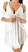 ADOREJOY Women's 3 Pieces Sleepwear Lingerie Set(S,White)