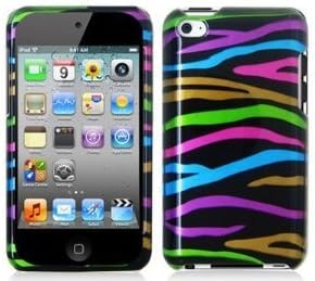 Rainbow Zebra (Front &amp; Back) Graphic Case - for LE iPod Touch 4G