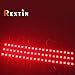Rextin Super Bright 200pcs 3 LED Module RED 5050 SMD 66-72LM Each Module Waterproof Decorative Light for Letter Sign Advertising Signs with Tape Adhesive Backside 3 Years Warranty
