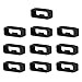 Fastener Rings Compatible for Garmin Vivofit 1/Vivofit 2/Vivofit Jr 3/Vívosmart HR Bands Keepers with Nubs, 18mm Silicone Rubber Replacement Band Secure Loops Retainer Holder, Black-10 Pack