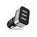 iXCC 36W/7.2A 3 Ports Car Charger Rapid Charging Adapter for Galaxy S8 S8+, iPhone 7 6s Plus, iPad Pro Air mini, Galaxy S7 S6 Edge, Note, LG, Nexus, HTC and More - Silver