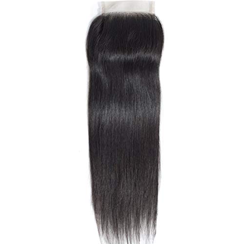 Unprocessed-Straight-Lace-Closure-Brazilian-Virgin-Hair-4X4-Free-Part-8-Inch-Straight-Closure-human-hair-Natural-Black-Color