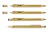TROIKA CONSTRUCTION SQUARE - PIP24/AB - Multitasking ballpoint pen - for architects- centimetre-/inch ruler - spirit level - brass- matt - polished - antique brass - TROIKA-original