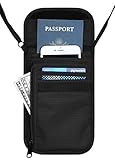 Travelambo Neck Wallet and Passport Holder Travel Wallet with RFID Blocking for Security
