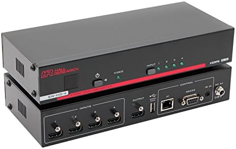 Hall Research SW-HD-4 4-Port HDMI Fast Switch with IP, RS-232, and IR Control