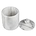 Luxury Hand-Carved Natural Marble Storage Jar – Heavy-Duty Container for Cotton Balls, Swabs, Jewelry and Spices, Made from Taiwan Yushan Stone, Chemical-Free and Elegant, Off-White