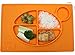 ChooseMyPlate - all-in-one Silicone Placemat with cup holder and nutritional guidelines for babies, toddlers, and kids - BPA free non-slip food divider dinnerware for kids - Color: (Orange)