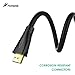Honstek High-Speed HDMI Cable Supports Ethernet, 3D and Audio Return for TVS, Blu-Ray, DVD, PS4, Xbox (6 Feet)
